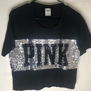 Sequin Pink Crop Top